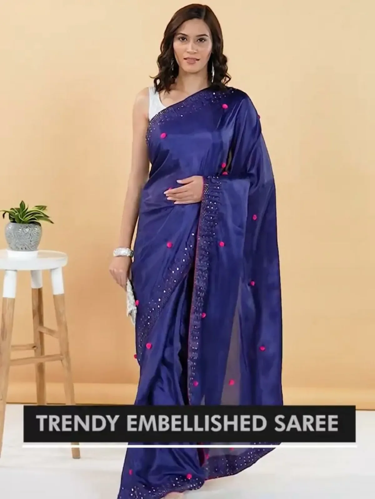 Party wear Ready To Wear Pleated Saree