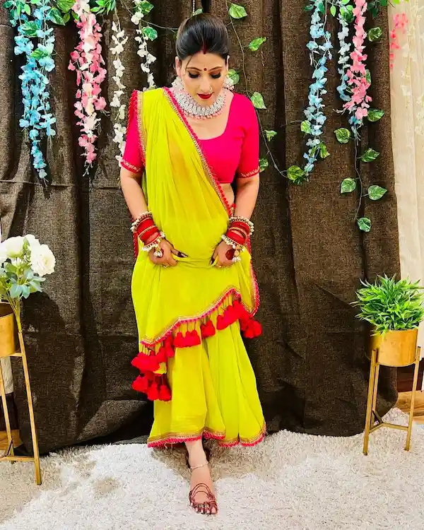 Soft Georgette Saree with Embroidery Lace Border | Party Wear Saree