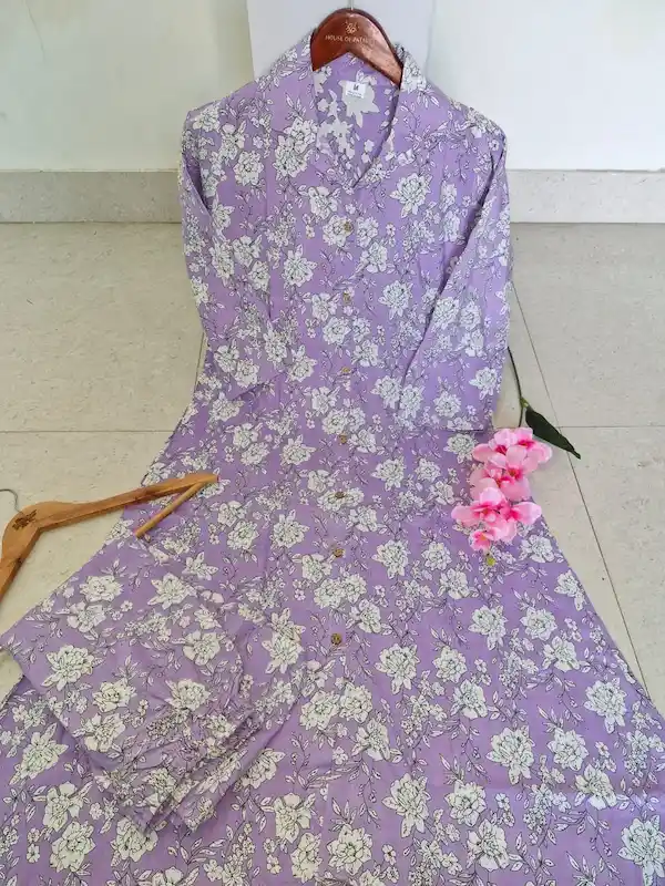 Jaipuri Print Rayon Cord Set