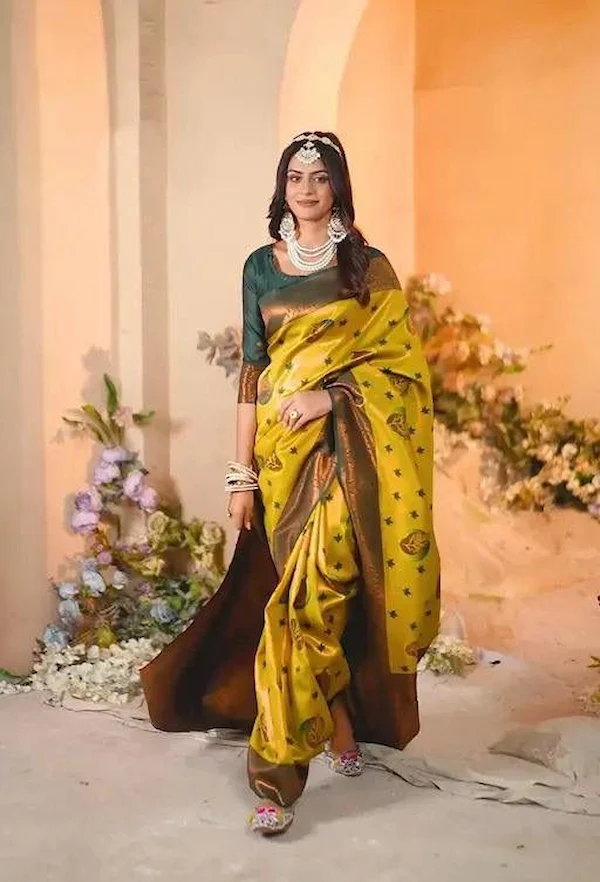 Soft Banarasi Silk Saree with Rich Zari Weaving