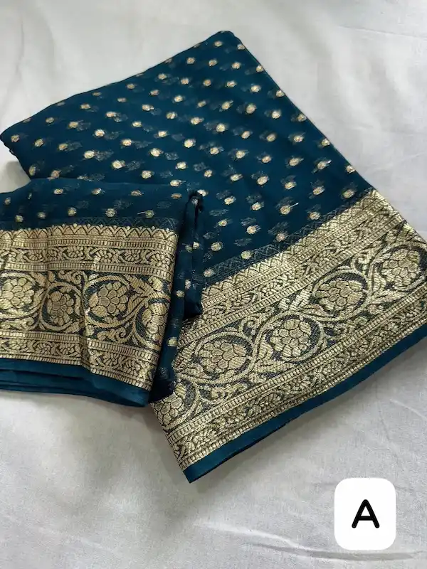 Viscose Georgette Saree with Running Blouse