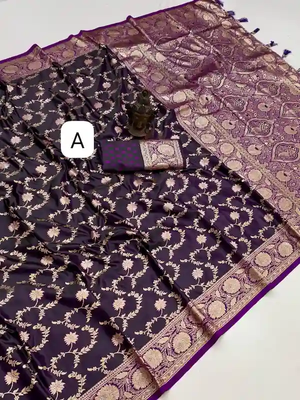 Pure Banarasi Satin Silk Saree