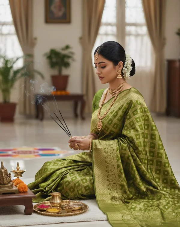 Banarasi Silk Saree with Rich Pallu | Festive Wear