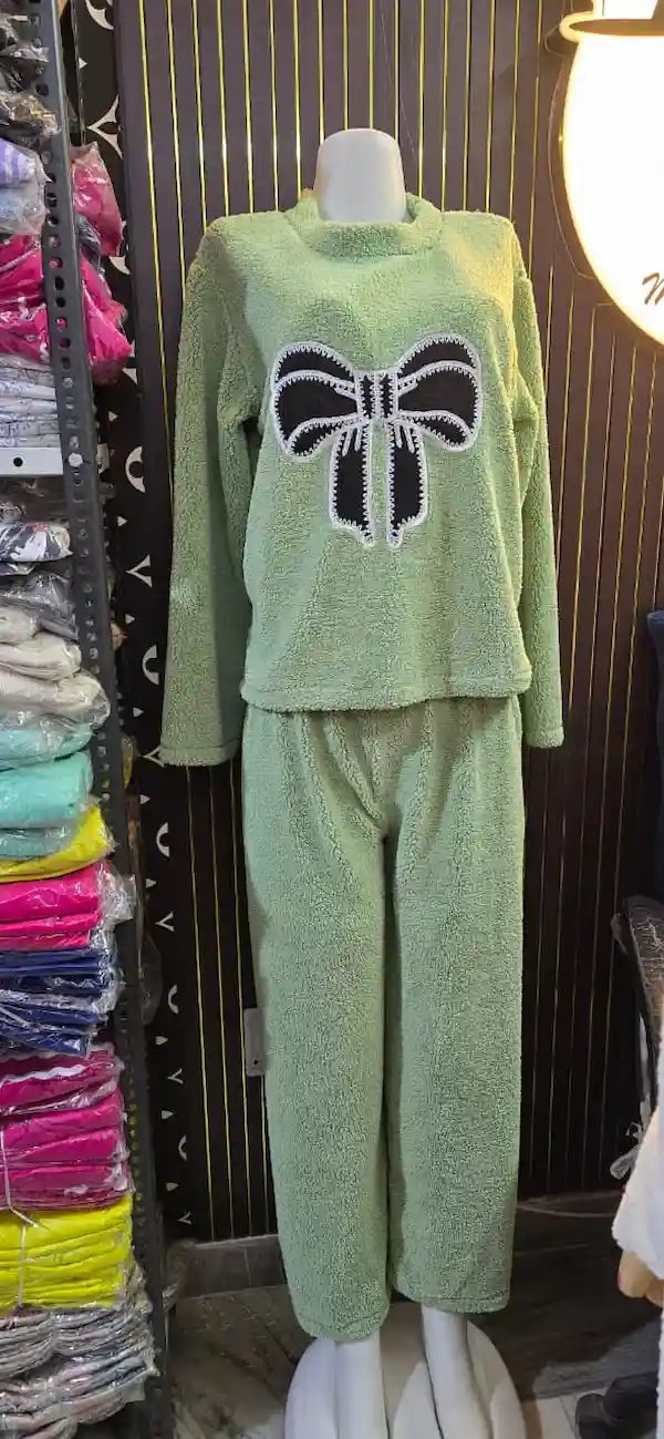 Women Winter Bow Style Cord Set | Trending Casual Wear Co-Ord Set