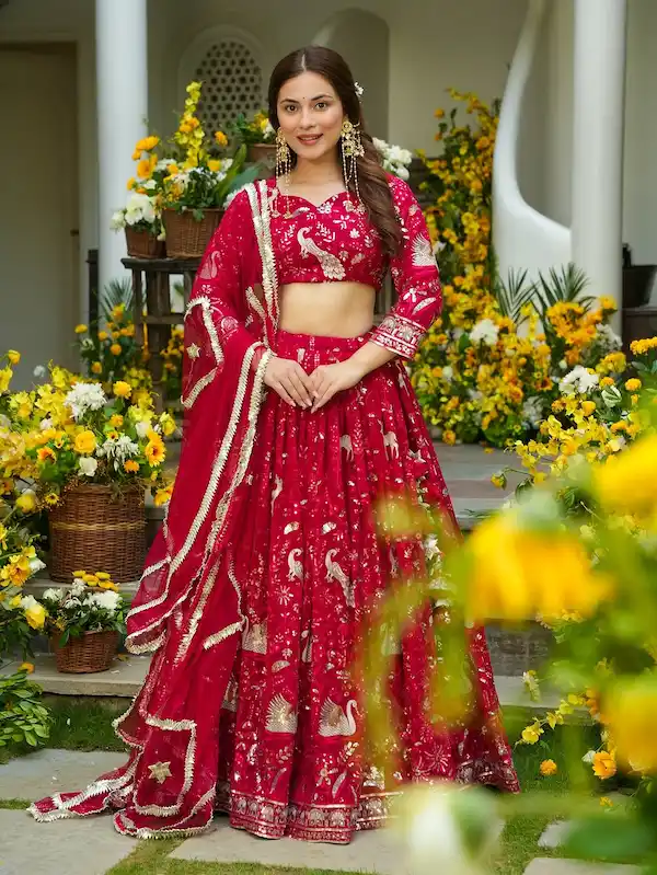 Designer Faux Georgette Lehenga Choli Set