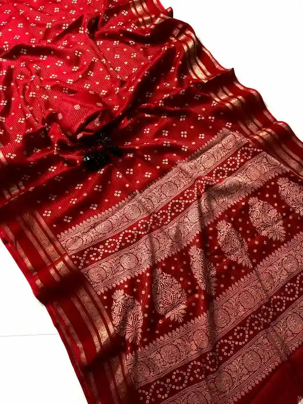 Premium Crepe Silk Saree with Jacquard Zari Lines & Designer Pallu