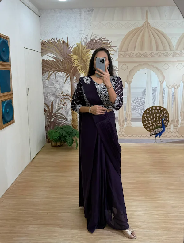 Indo Western Ready-to-Wear Drape Saree