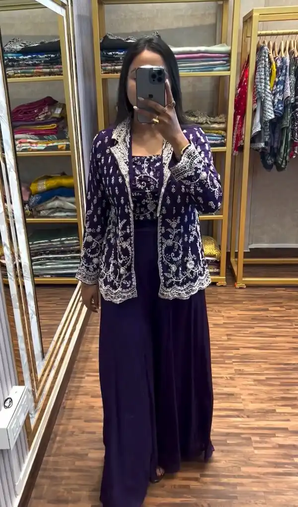 Indo Western Koti & Plazzo Set