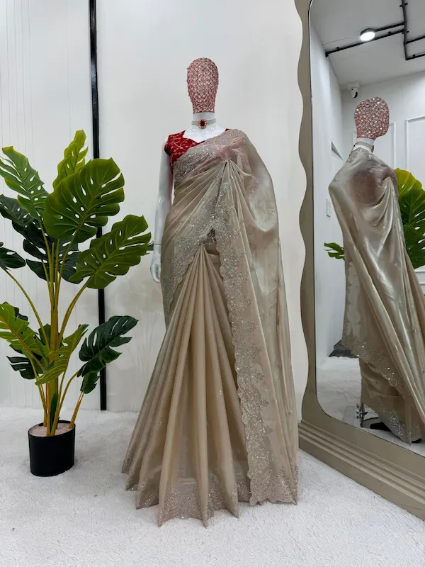 Adah Designer Saree with Embroidered Blouse