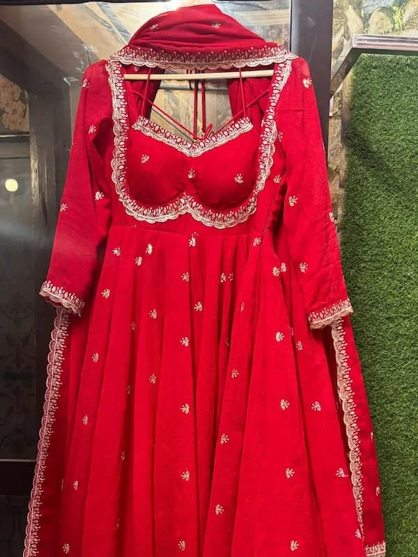 Premium Faux Georgette Anarkali Set with Dupatta