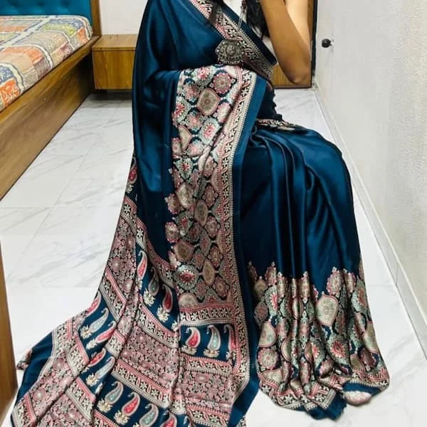 Premium Soft Modal Silk Ajarakh Saree