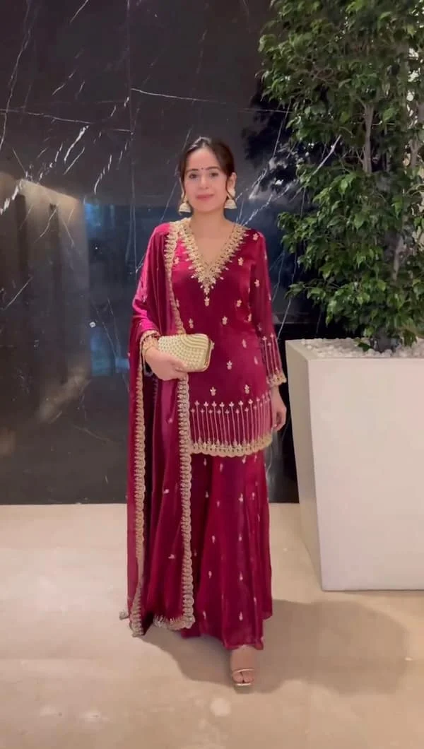 Designer Jimmy Chu Palazoo Set – Elegant Ethnic Wear
