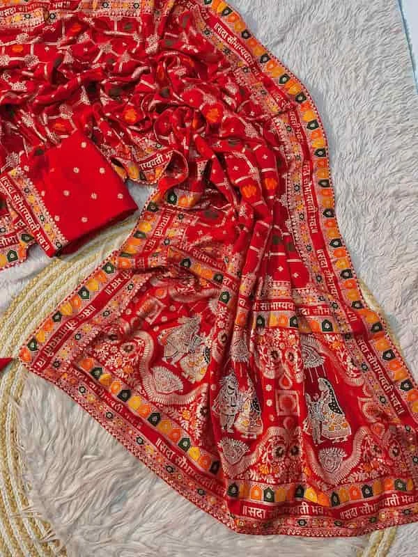 Sada Saubhagyavati Bhava Silk Weaving Meena Saree
